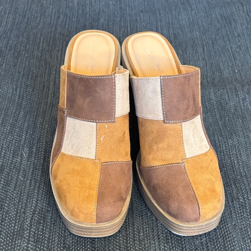 Universal Thread Tess Heels Mule Platform Patchwo… - image 2